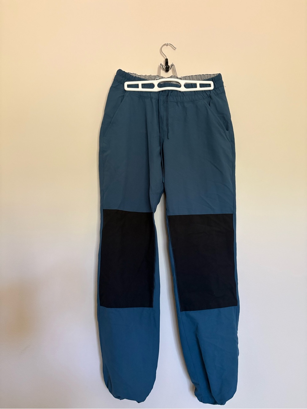 Teal and Black Colorblock Jogger Pants